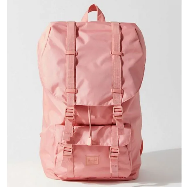 【Herschel】雙11 Little America 中型 粉紅 粉色 磁扣 厚筆電夾層 輕量帆布 防潑水 背包 後背