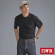【EDWIN】男裝 EDGE口袋短袖T恤(黑色)