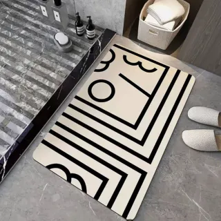 【JEN】抽象浴室吸水防滑硅藻泥防滑地毯地墊40*60cm(2色可選)