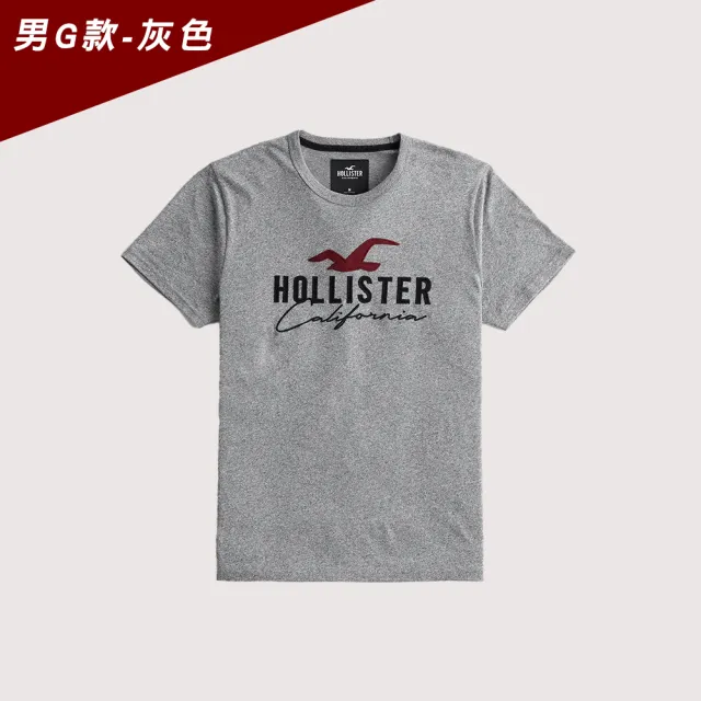 【HOLLISTER Co】HCO 海鷗 經典圖案短袖T恤 上衣-男-多色款組合(可男女搭配/春夏舒適/平輸品/短T)