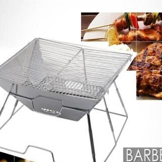 【May Shop】大型折疊不銹鋼燒烤爐便攜戶外BBQ焚火臺