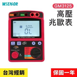 【WSensor】兆歐表(GM3125｜兆歐計｜高阻計｜電阻計｜絕緣電阻計｜絕緣阻抗測試計)