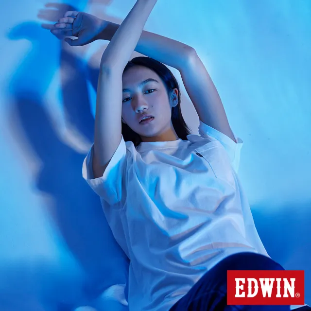 【EDWIN】男裝 EDGE口袋短袖T恤(麻灰色)