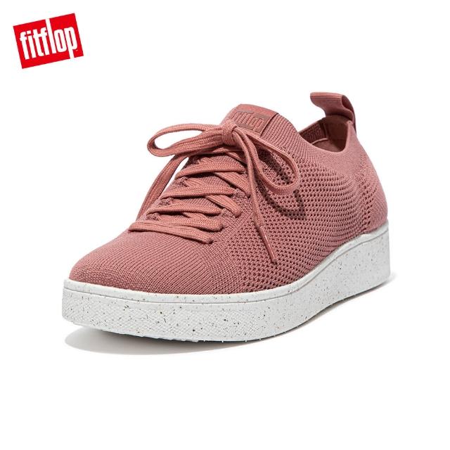 【FitFlop】RALLY e01 MULTI-KNIT TRAINERS 運動風繫帶休閒鞋-女(玫瑰色)