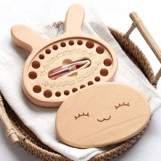 【匠心摯木】初心 優質櫸木 小兔子 兒童 乳牙儲存盒 胎毛收藏盒(附贈 胎毛玻璃瓶 小鑷子 填充棉花)