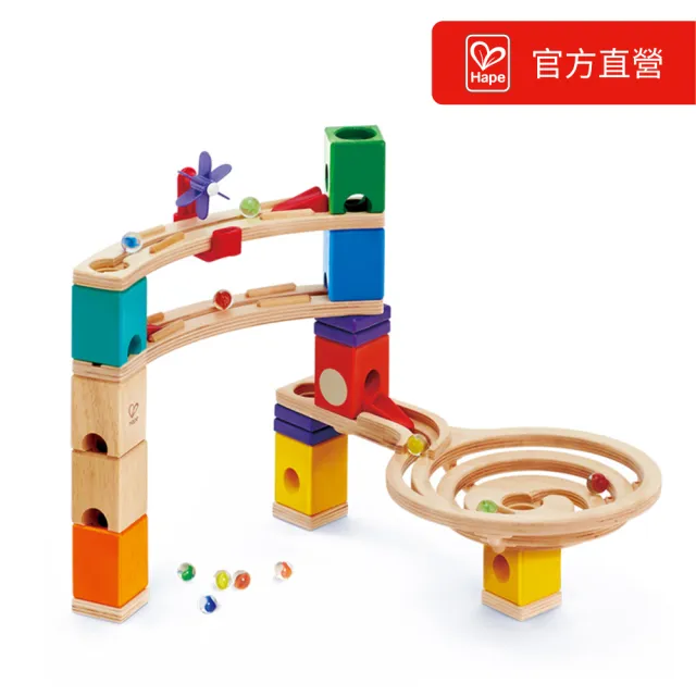 【德國Hape】跨得瑞拉 旋風小子軌道遊戲組(STEAM程式思維玩具/Quadrilla/兒童早教/益智玩具)