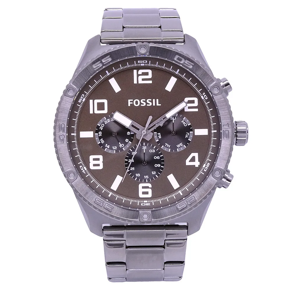 【FOSSIL】FOSSIL 美國最受歡迎頂尖運動時尚超霸三眼流行腕錶-灰綠-BQ2533
