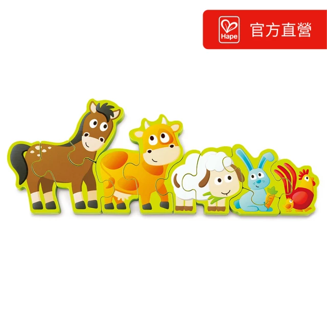 【德國Hape】數字與農場動物立體拼圖