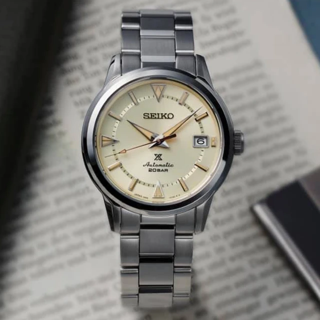 SEIKO 精工 Prospex 登山者戶外運動風格機械錶-米黃x銀/39mm 雙11限定(SPB241J1/6R35-01M0S)