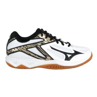 【MIZUNO 美津濃】THUNDER BLADE 3 男排球鞋-2.5E 美津濃 白黑金(V1GA217009)