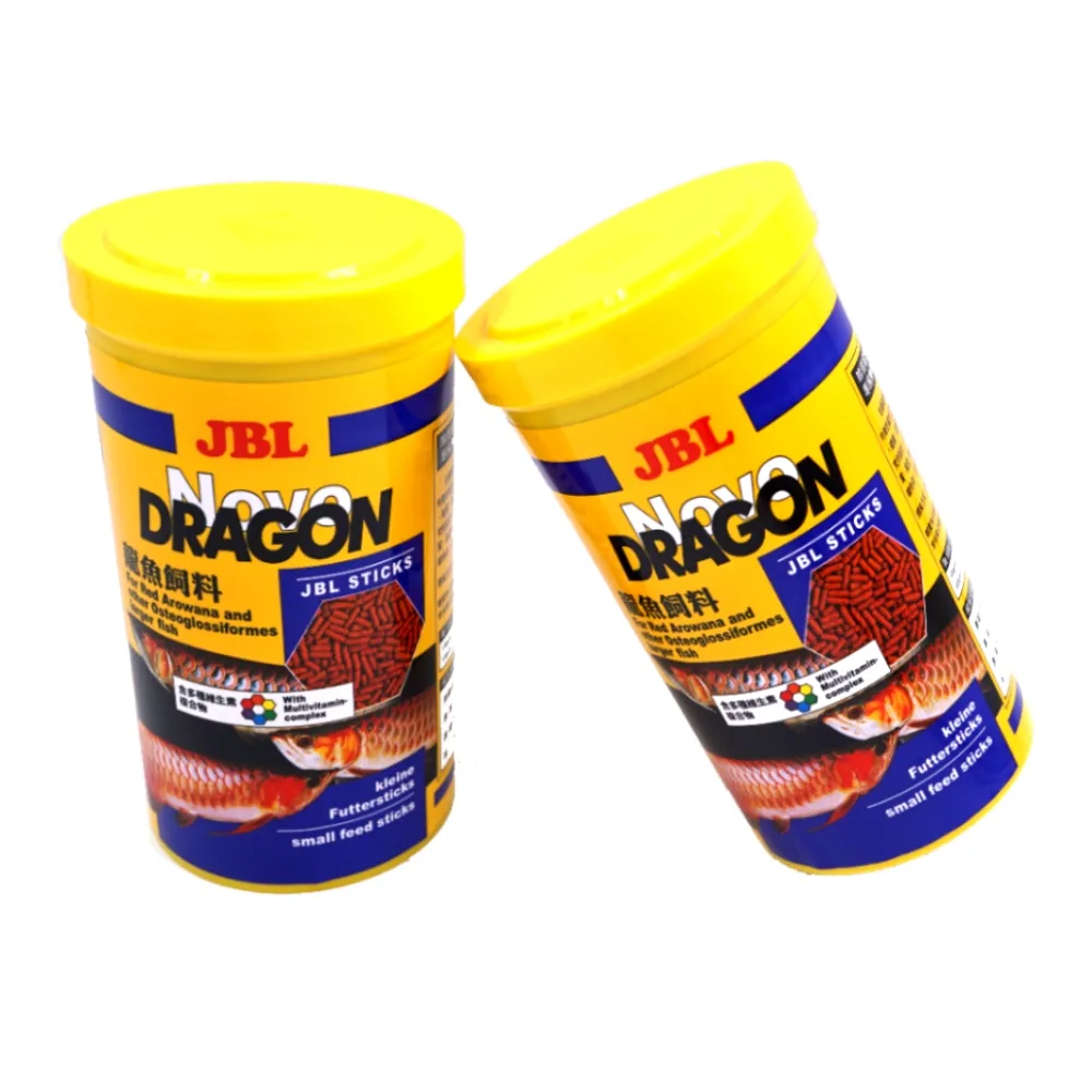 【JBL 珍寶】德國原裝龍魚飼料 Novo Dragon龍魚主食條狀飼料1L ×2罐 超值2入組(龍魚玩家推薦款)