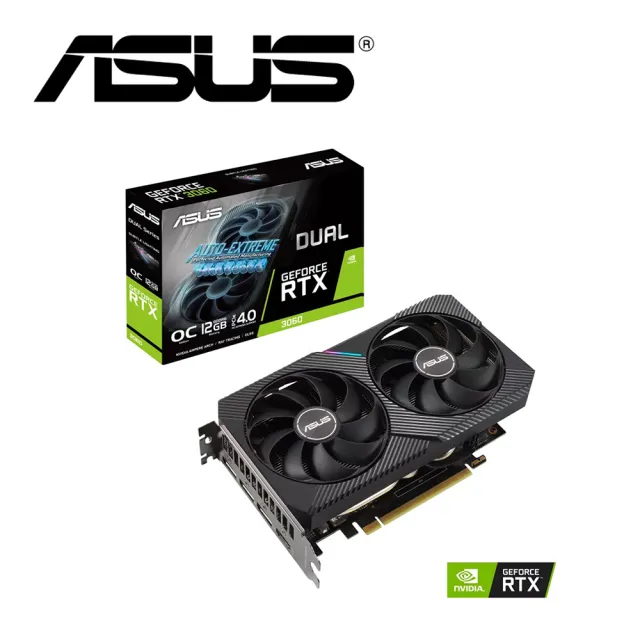 【ASUS 華碩】Dual GeForce RTX3060 V2-OC-12GB 顯示卡