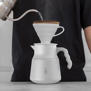 【HARIO】V60 不鏽鋼保溫咖啡壺 800ml 白色(保溫壺 咖啡壺 VHSN-80W PLUS 不鏽鋼)