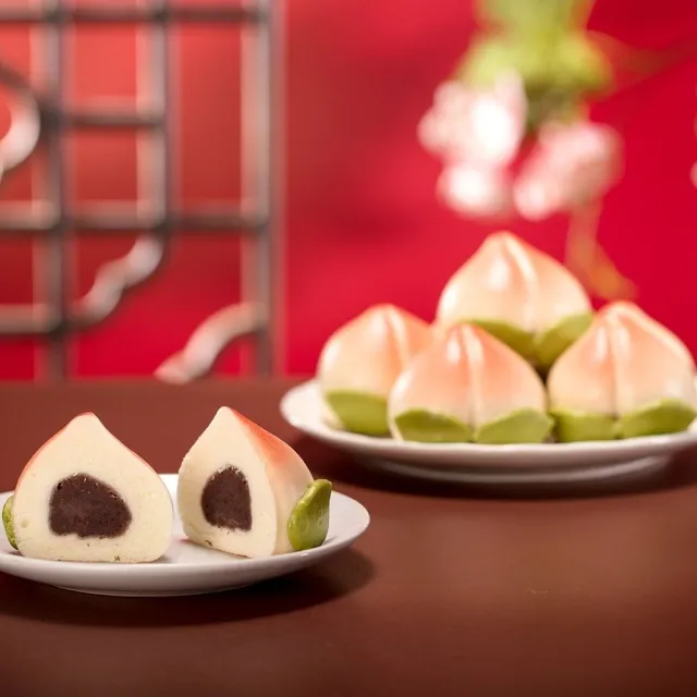 【美姬饅頭】極品壽桃鮮乳紅豆包