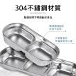 304不鏽鋼韓式醬料小菜碟三格_2件組(分格不串味)