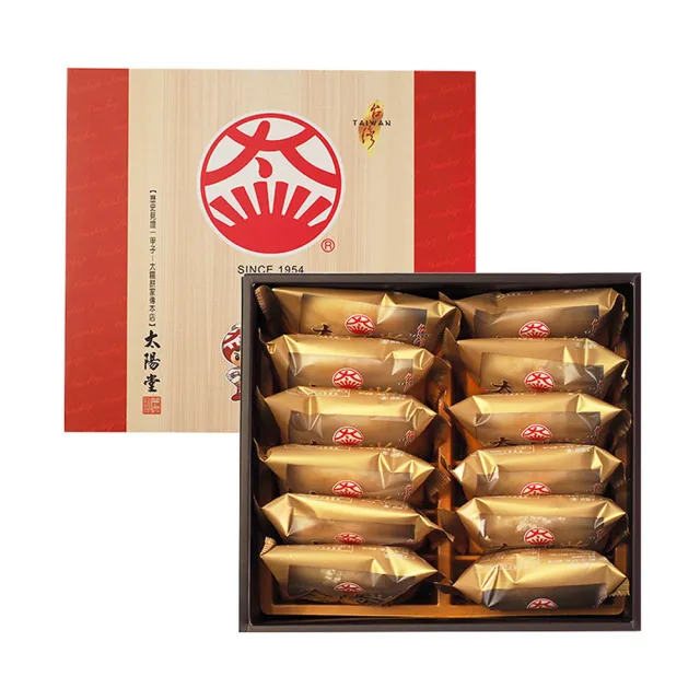 【太陽堂食品】傳統蜂蜜太陽餅12入*2盒/組(傳統蜂蜜-葷食  )_中秋禮盒