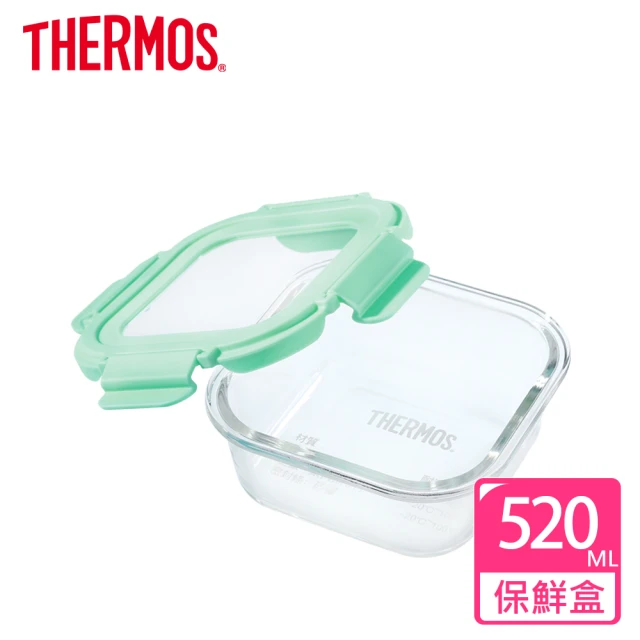 【THERMOS膳魔師】耐熱玻璃保鮮盒520ml(Z-GFC520S-MNT)