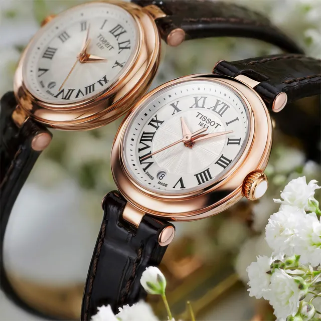 【TISSOT 天梭】官方授權 BELLISSIMA 羅馬石英女錶-26mm 開學(T1260103601300)