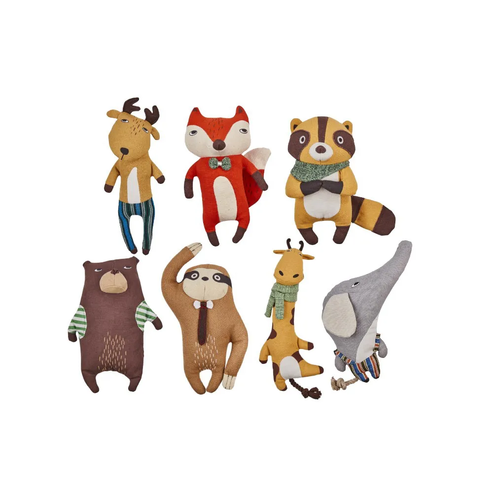 【tails&me 尾巴與我】填充玩具（大象/長頸鹿/棕熊/樹懶/狐狸/浣熊/麋鹿）(寵物玩具、狗玩具、貓玩具)