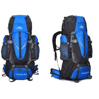 【May Shop】支架背負雙肩包 防潑水戶外旅遊雙肩徒步揹包80L 防水包