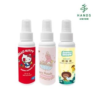 【台隆手創館】台歐x三麗鷗、LINE防蚊液100mL(HELLO KITTY/MELODY/蜜蜂)