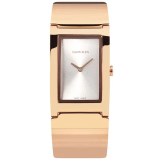 【Calvin Klein 凱文克萊】極簡風格 細緻迷人 不鏽鋼手環式指針腕錶 黑x鍍玫瑰金 30mm(K4E2N611)