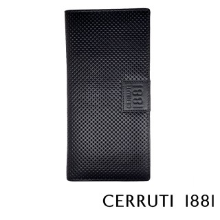 【Cerruti 1881】義大利原裝進口 頂級小牛皮12卡長夾皮夾 CEPU05541M(黑色 送禮盒提袋)