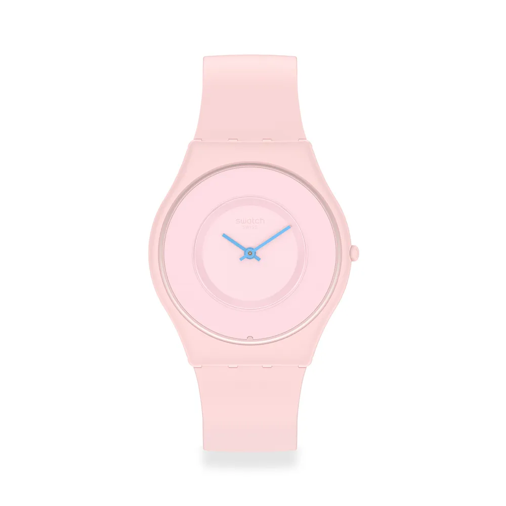 【SWATCH】SKIN超薄系列手錶 CARICIA ROSA 男錶 女錶 瑞士錶 錶(34mm)