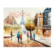 【御畫房】巴黎街頭 手繪抽象油畫50x60cm無框掛畫(5060-301)