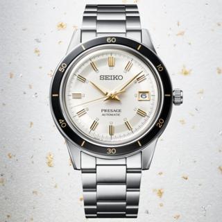 【SEIKO 精工】Presage 60年代復刻機械錶-米色x銀/40.8mm(SRPG03J1/4R35-05A0S)