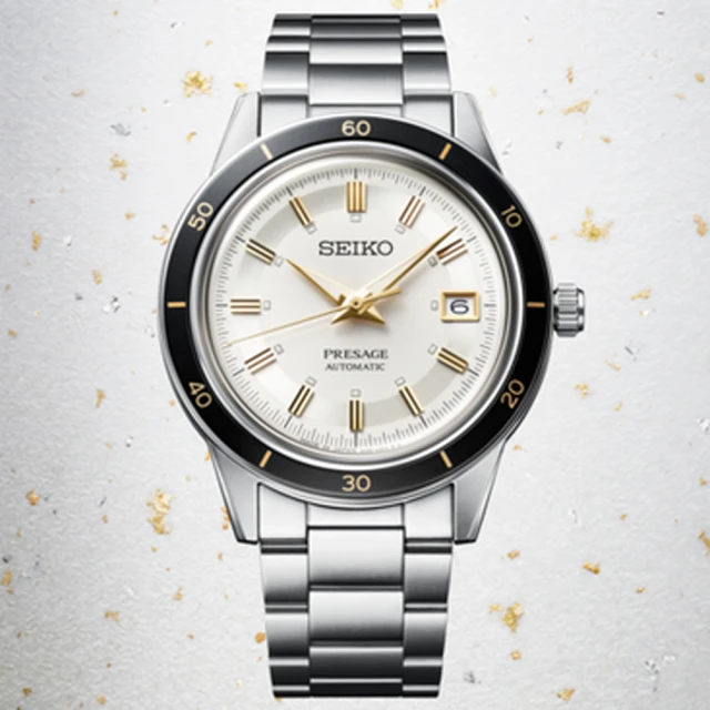 SEIKO 精工 Presage 60年代復刻機械錶-米色x銀/40.8mm 雙12限定(SRPG03J1/4R35-05A0S)