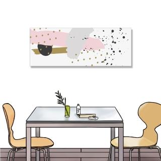 【24mama 掛畫】單聯式 油畫布 裝飾 藝術 時尚 抽象 無框畫-80x30cm(現代塗鴉)
