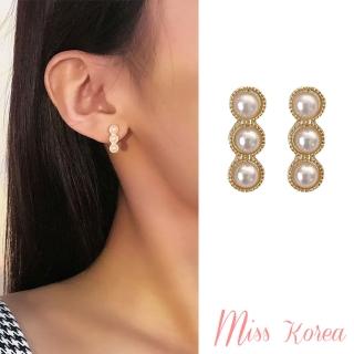 【MISS KOREA】韓國設計925銀針迷你小巧珍珠造型耳環(925銀針耳環 珍珠耳環 迷你耳環)