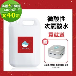 【i3KOOS】微酸性次氯酸水40瓶4000ml/瓶)送價值19800光離子病毒空氣分解機(次氯酸水 婦幼身體 環境皆可用)