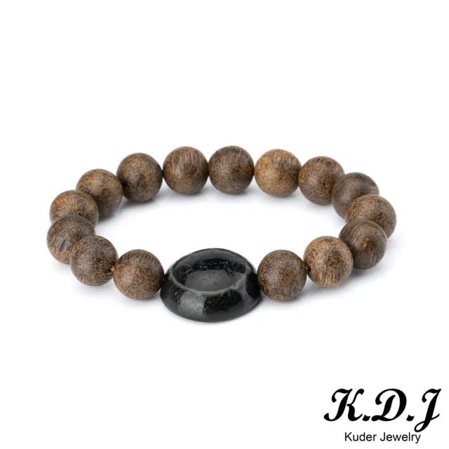 【K.D.J 圓融珠寶】老礦天眼珠手珠(搭配沉香木珠)