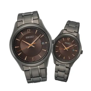 【SEIKO 精工】CS系列 可可摩卡簡約情人對錶/SK027(6N52-00D0U+6N22-00N0U)