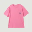 【Hang Ten】男裝-純棉台灣山岳印花口袋短袖T恤(粉)