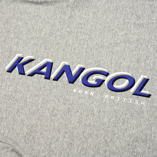 【KANGOL】短袖 短T 灰 方格袋鼠背大橫向LOGO 袋鼠 棉 男(6225100510)
