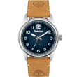 【Timberland】天柏嵐 NORTHBRIDGE系列 經典型男腕錶 皮帶-藍/小麥黃45mm(TDWGA2152102)