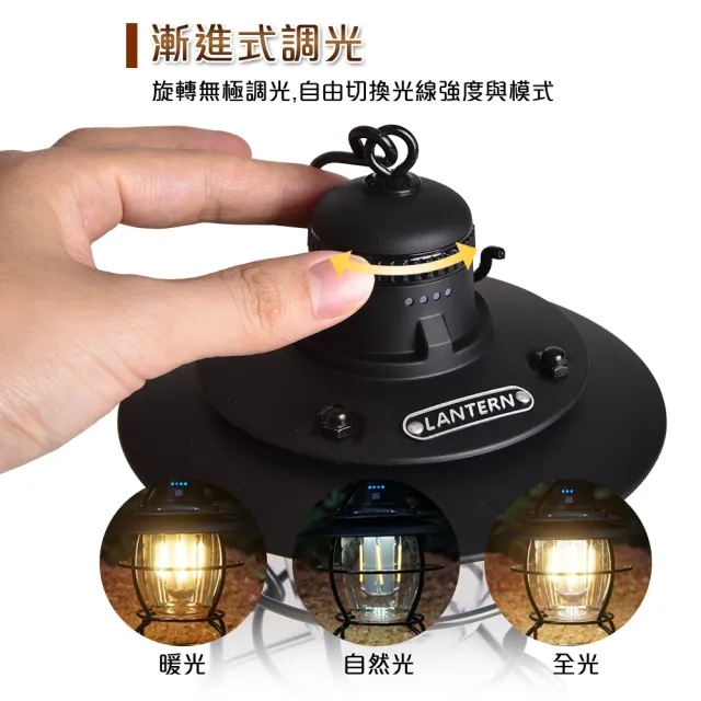 【CLS 韓國】多功能經典LED復古露營燈/充電設計/掛燈(兩色任選)