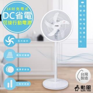 【勳風】14吋充插兩用DC扇立扇循環電風扇(BHF-T0022)