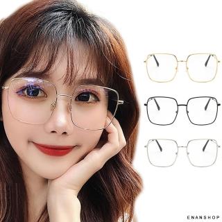 【ENANSHOP 惡南宅急店】復古方框眼鏡 無鏡片眼鏡 超大框顯小臉 黑框眼鏡 惡南宅急店-0066M