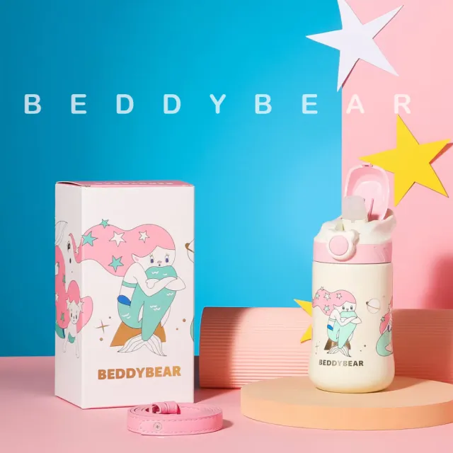 【BEDDYBEAR 杯具熊】童夢系列保溫鴨嘴學習杯  316不鏽鋼保溫杯 兒童水壺 吸管杯  380ml(鴨嘴杯  保溫瓶)