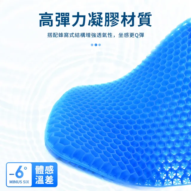【YUNMI】贈防塵套 冷凝膠減壓坐墊 雙層蜂巢美臀坐墊 家用/辦公(車用坐墊 涼感椅墊 減壓坐墊 汽車坐墊)
