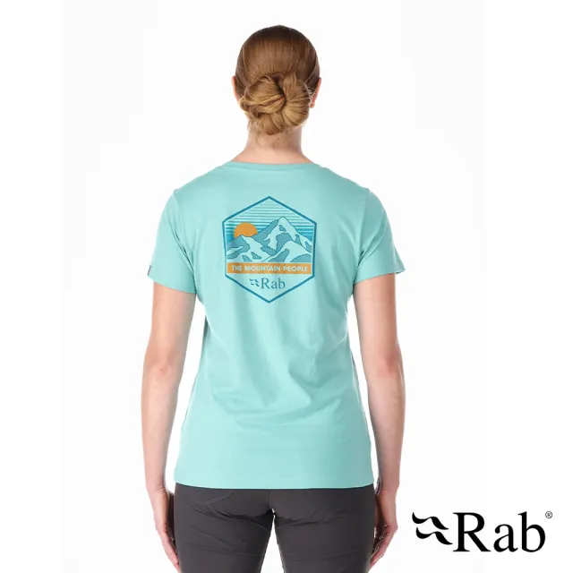 【RAB】Stance Mountain Peak Tee Wmns 透氣短袖有機棉T恤 女款 融冰 #QCB67
