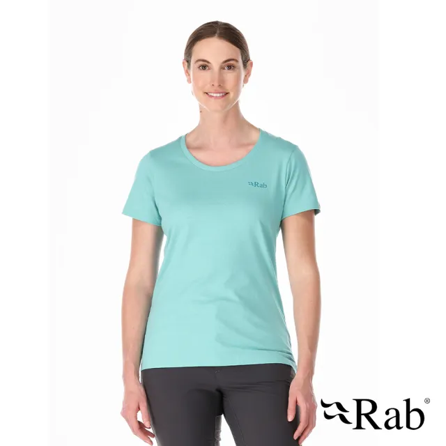 【RAB】Stance Mountain Peak Tee Wmns 透氣短袖有機棉T恤 女款 融冰 #QCB67