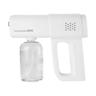 【AFAMIC 艾法】K5 PRO簡約風兩段式USB充電藍光霧化消毒噴霧槍(380ml 大容量 抗菌 防疫 消毒水 酒精 殺菌)