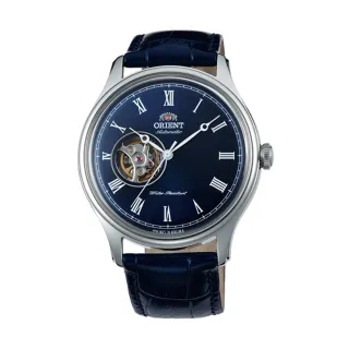 【ORIENT 東方錶】SEMI-SKELETON 系列 半鏤空機械錶 皮帶款  藍色- 43m(FAG00004D)