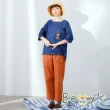 【betty’s 貝蒂思】鬆緊布扣飾舒適九分褲(深桔色)