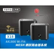 【TOTOLINK】2入 X18 AX1800 電競雙頻 雙核心 WiFi 6 網狀Mesh路由器分享器(榮獲德國紅點設計大獎)